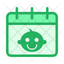 پیش‌نمایش فایل baby-birthday-calendar-2 از پک نوزاد – سبک خطی تک‌رنگ