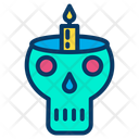 پیش‌نمایش فایل lamp-skull از پک هالووین – سبک خطی رنگی