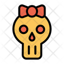 پیش‌نمایش فایل lady-skull-3 از پک هالووین – سبک خطی تک‌رنگ