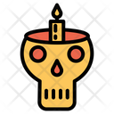 پیش‌نمایش فایل lamp-skull-2 از پک هالووین – سبک خطی تک‌رنگ