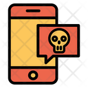 پیش‌نمایش فایل mobile-chat-76 از پک هالووین – سبک خطی تک‌رنگ