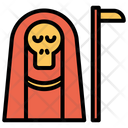 پیش‌نمایش فایل reaper-11 از پک هالووین – سبک خطی تک‌رنگ