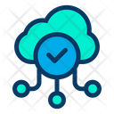 پیش‌نمایش فایل approved-cloud-4 از پک شبکه و پایگاه داده – سبک خطی رنگی