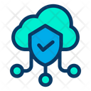 پیش‌نمایش فایل cloud-shield-11 از پک شبکه و پایگاه داده – سبک خطی رنگی