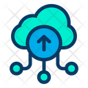 پیش‌نمایش فایل cloud-upload-92 از پک شبکه و پایگاه داده – سبک خطی رنگی