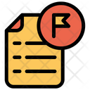 پیش‌نمایش فایل flag-document-2 از پک آموزش و مدرسه – سبک خطی تک‌رنگ – جلد ۲
