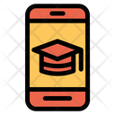 پیش‌نمایش فایل mobile-education-2 از پک آموزش و مدرسه – سبک خطی تک‌رنگ – جلد ۲