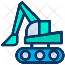 پیش‌نمایش فایل excavator-147 از پک ساخت‌وساز و ابزارها – سبک خطی رنگی