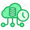 پیش‌نمایش فایل clock-database-7 از پک شبکه و پایگاه داده – سبک خطی تک‌رنگ