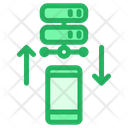 پیش‌نمایش فایل mobile-to-server-4 از پک شبکه و پایگاه داده – سبک خطی تک‌رنگ