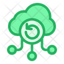 پیش‌نمایش فایل refresh-cloud-27 از پک شبکه و پایگاه داده – سبک خطی تک‌رنگ