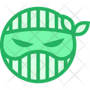 پیش‌نمایش فایل angry-ninja-2 از پک ایموجی‌های خطی تک‌رنگ