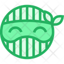 پیش‌نمایش فایل happy-ninja-1 از پک ایموجی‌های خطی تک‌رنگ