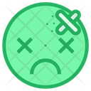 پیش‌نمایش فایل hurt-9 از پک ایموجی‌های خطی تک‌رنگ
