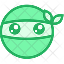 پیش‌نمایش فایل ninja-smiley-2 از پک ایموجی‌های خطی تک‌رنگ