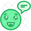 پیش‌نمایش فایل smiley-chat-2 از پک ایموجی‌های خطی تک‌رنگ