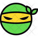 پیش‌نمایش فایل angry-ninja-4 از پک ایموجی‌های خطی رنگی