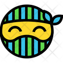 پیش‌نمایش فایل happy-ninja-2 از پک ایموجی‌های خطی رنگی