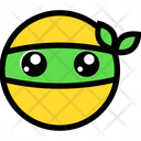 پیش‌نمایش فایل ninja-smiley-4 از پک ایموجی‌های خطی رنگی