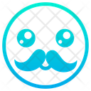 پیش‌نمایش فایل moustache-96 از پک ایموجی‌های خطی گرادیانی