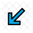 پیش‌نمایش فایل lower-left-10 از پک جهت و پیکان‌ها – سبک خطی رنگی – جلد ۱