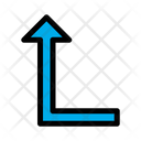 پیش‌نمایش فایل turn-left-up-5 از پک جهت و پیکان‌ها – سبک خطی رنگی – جلد ۱