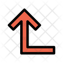 پیش‌نمایش فایل turn-left-up-8 از پک جهت و پیکان‌ها – سبک خطی تک‌رنگ – جلد ۳