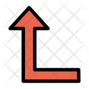 پیش‌نمایش فایل turn-left-up-9 از پک جهت و پیکان‌ها – سبک خطی تک‌رنگ – جلد ۳