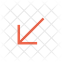 پیش‌نمایش فایل lower-left-15 از پک جهت و پیکان‌ها – سبک خطی تک‌رنگ – جلد ۲