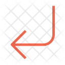 پیش‌نمایش فایل turn-down-left-10 از پک جهت و پیکان‌ها – سبک خطی تک‌رنگ – جلد ۲