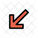 پیش‌نمایش فایل lower-left-17 از پک جهت و پیکان‌ها – سبک خطی تک‌رنگ – جلد ۱