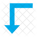 پیش‌نمایش فایل turn-left-down-17 از پک جهت و پیکان‌ها – سبک فلت – جلد ۳