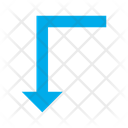 پیش‌نمایش فایل turn-left-down-19 از پک جهت و پیکان‌ها – سبک فلت – جلد ۱