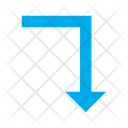 پیش‌نمایش فایل turn-right-down-19 از پک جهت و پیکان‌ها – سبک فلت – جلد ۱