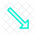 پیش‌نمایش فایل lower-right-32 از پک جهت و پیکان‌ها – سبک خطی رنگی