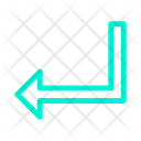 پیش‌نمایش فایل turn-down-left-20 از پک جهت و پیکان‌ها – سبک خطی رنگی