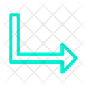 پیش‌نمایش فایل turn-down-right-20 از پک جهت و پیکان‌ها – سبک خطی رنگی