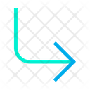 پیش‌نمایش فایل turn-down-right-23 از پک جهت و پیکان‌ها – سبک خطی رنگی