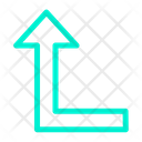 پیش‌نمایش فایل turn-left-up-22 از پک جهت و پیکان‌ها – سبک خطی رنگی