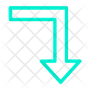 پیش‌نمایش فایل turn-right-down-22 از پک جهت و پیکان‌ها – سبک خطی رنگی