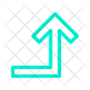 پیش‌نمایش فایل turn-right-up-21 از پک جهت و پیکان‌ها – سبک خطی رنگی