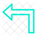 پیش‌نمایش فایل turn-up-left-22 از پک جهت و پیکان‌ها – سبک خطی رنگی