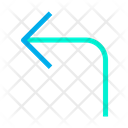 پیش‌نمایش فایل turn-up-left-23 از پک جهت و پیکان‌ها – سبک خطی رنگی