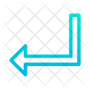 پیش‌نمایش فایل turn-down-left-24 از پک جهت و پیکان‌ها – سبک خطی گرادیانی