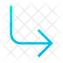 پیش‌نمایش فایل turn-down-right-27 از پک جهت و پیکان‌ها – سبک خطی گرادیانی