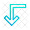 پیش‌نمایش فایل turn-left-down-25 از پک جهت و پیکان‌ها – سبک خطی گرادیانی