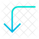 پیش‌نمایش فایل turn-left-down-27 از پک جهت و پیکان‌ها – سبک خطی گرادیانی