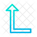 پیش‌نمایش فایل turn-left-up-24 از پک جهت و پیکان‌ها – سبک خطی گرادیانی