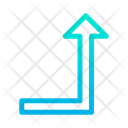 پیش‌نمایش فایل turn-right-up-24 از پک جهت و پیکان‌ها – سبک خطی گرادیانی