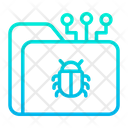 پیش‌نمایش فایل bug-folder-1 از پک امنیت سایبری – سبک خطی گرادیانی – جلد ۱
